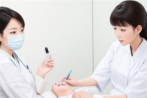 アリシアクリニックの看護師と脱毛患者さんの風景